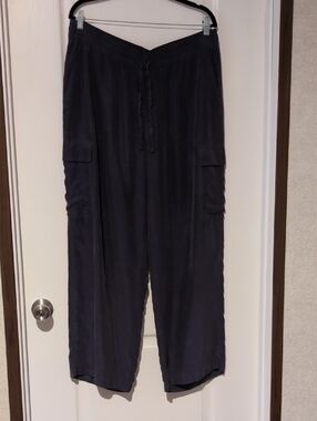 Eileen Fisher Silk Cargo Pants, L